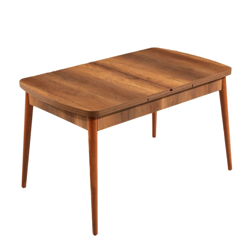 Tavolo da pranzo allungabile in legno "Barok" - 78 x 132 x 80 cm - Noce