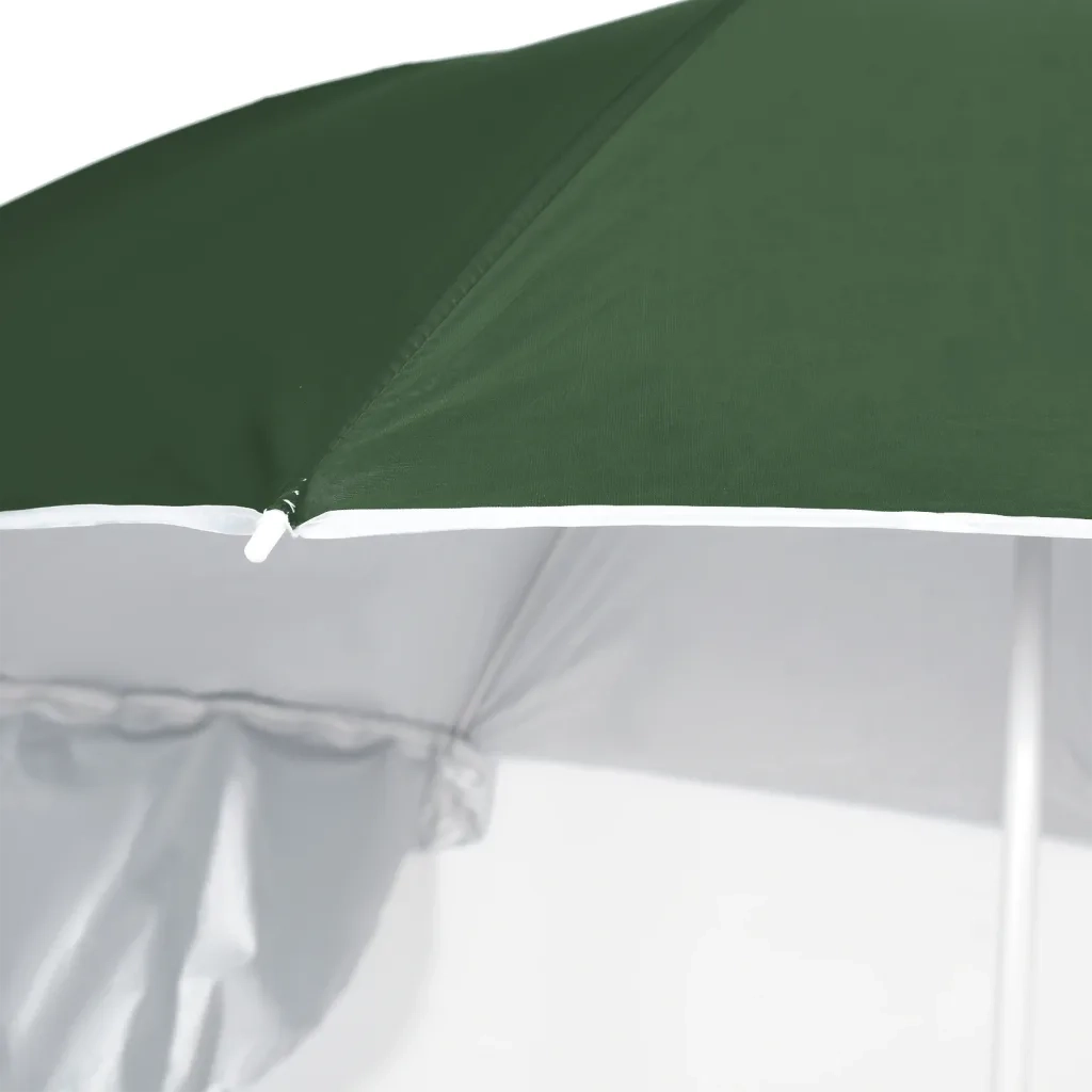 Ombrellone da Spiaggia con Teli Laterali Verde 215 cm 318838