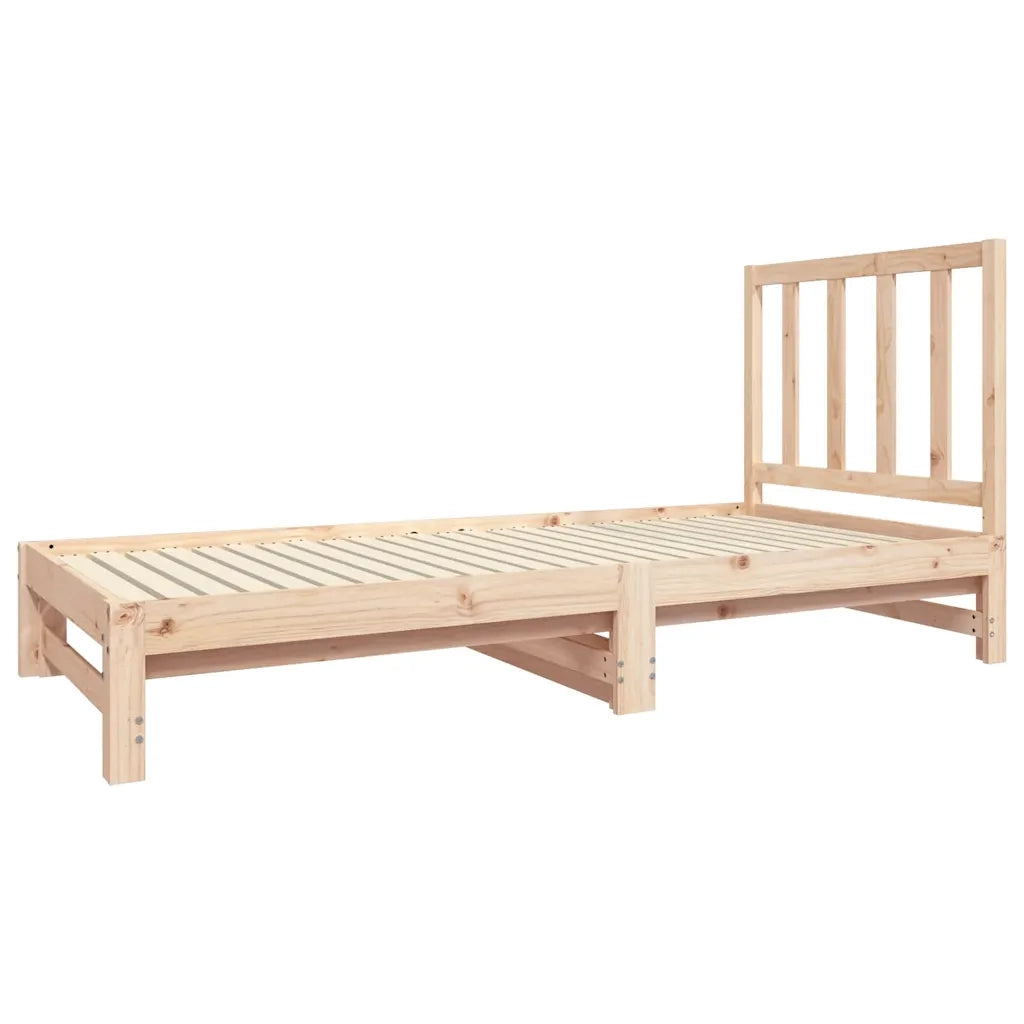 Dormeuse Estraibile 2x(90x190) cm Legno Massello di Pino