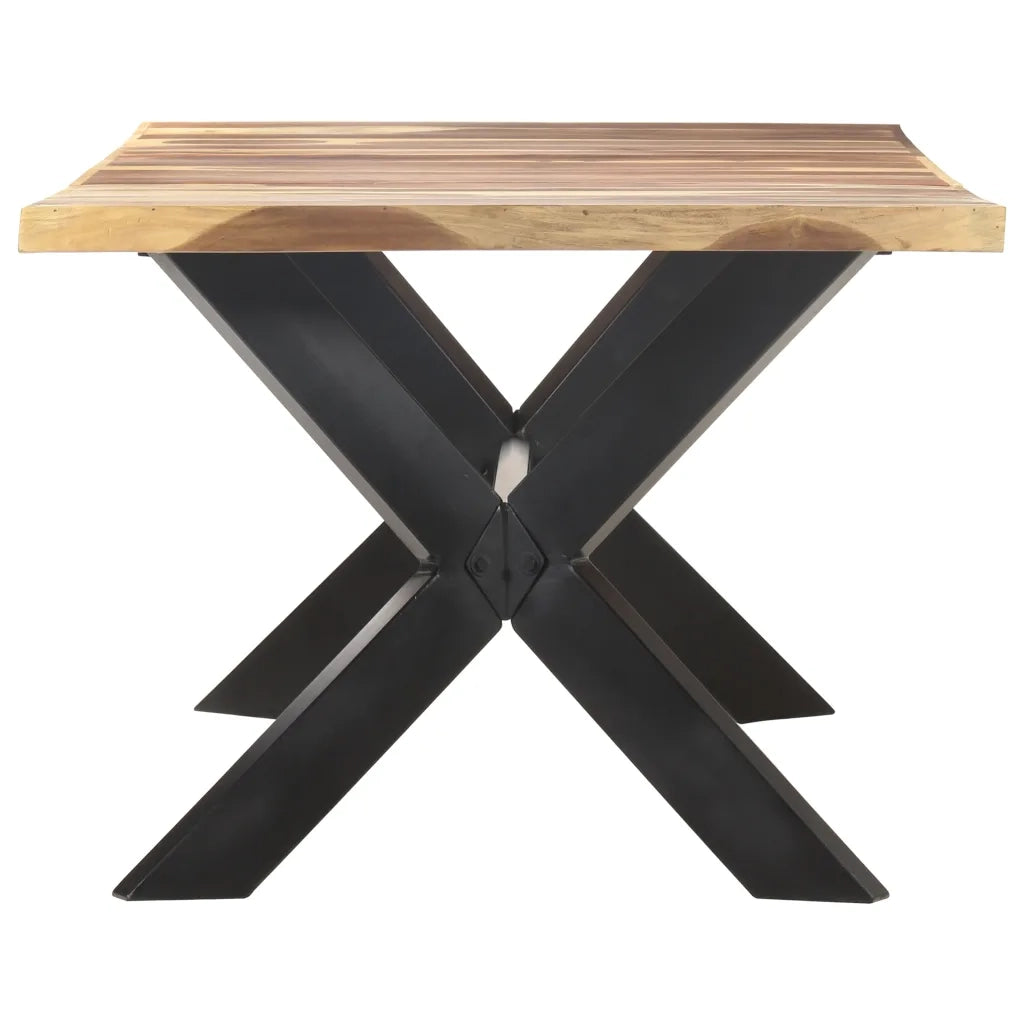 Tavolo da Pranzo 200x100x75cm Legno Massello con Finitura Ambra 321549