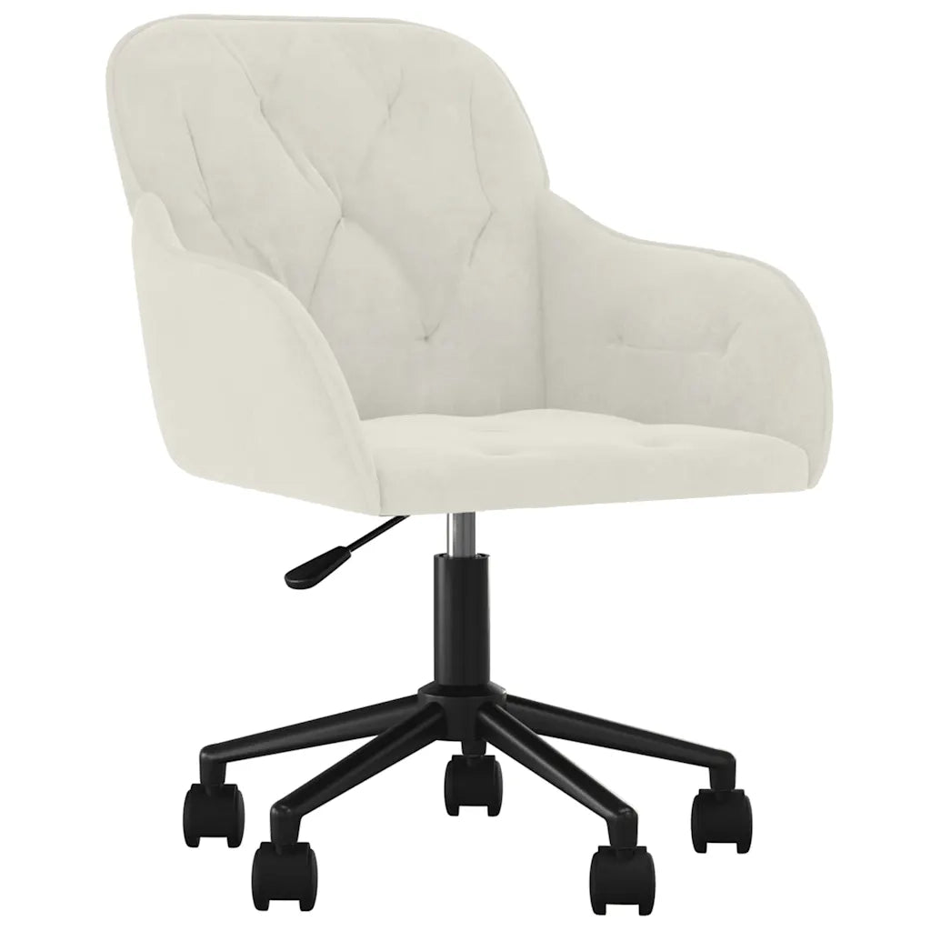 Sedie da Pranzo Girevoli 2 pz Crema in Vellutocod mxl 73575