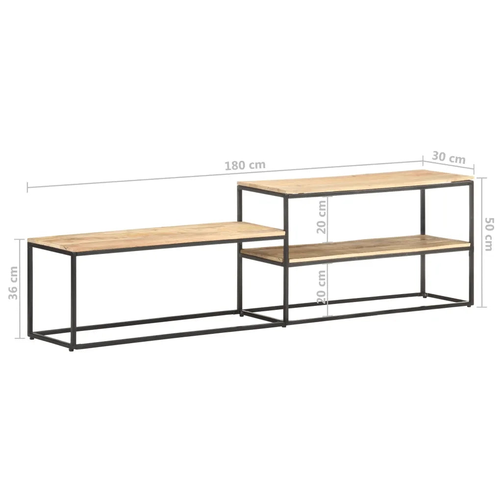 Mobile TV | Armadietto TV | Mobile Porta TV 180x30x50cm in Legno di Mango Grezzo