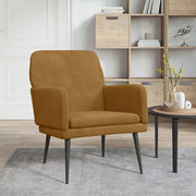 Poltrona-Divano Sedia-Poltroncina Marrone 62x79x79 cm Velluto