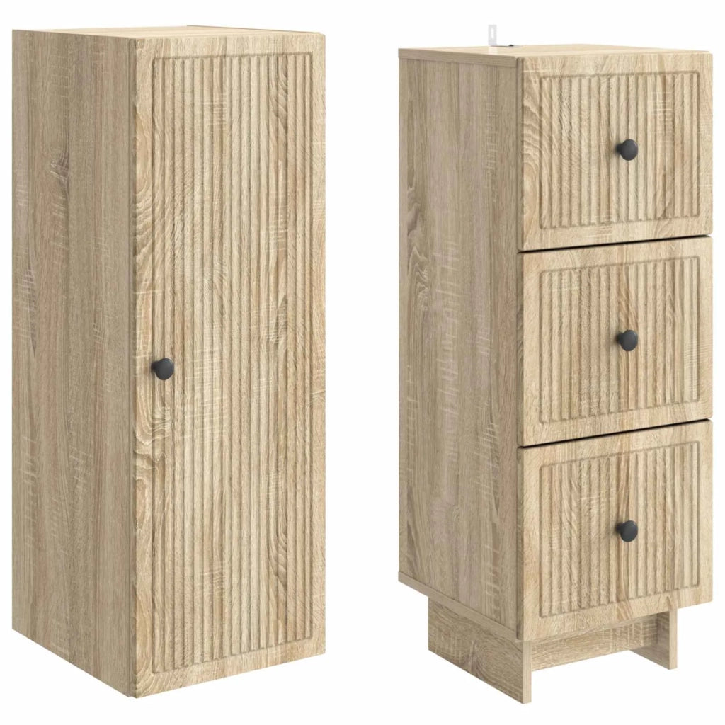 Set di armadi 2 pcs 33 x 34,5 x 90 cm Legno ingegnerizzato