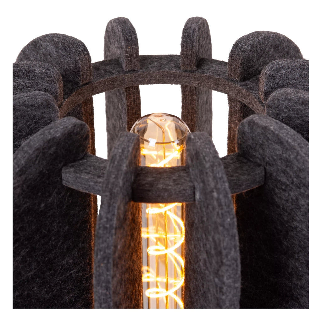 Lampada da tavolo Lucide Rafal grigio/nero E27 31cm