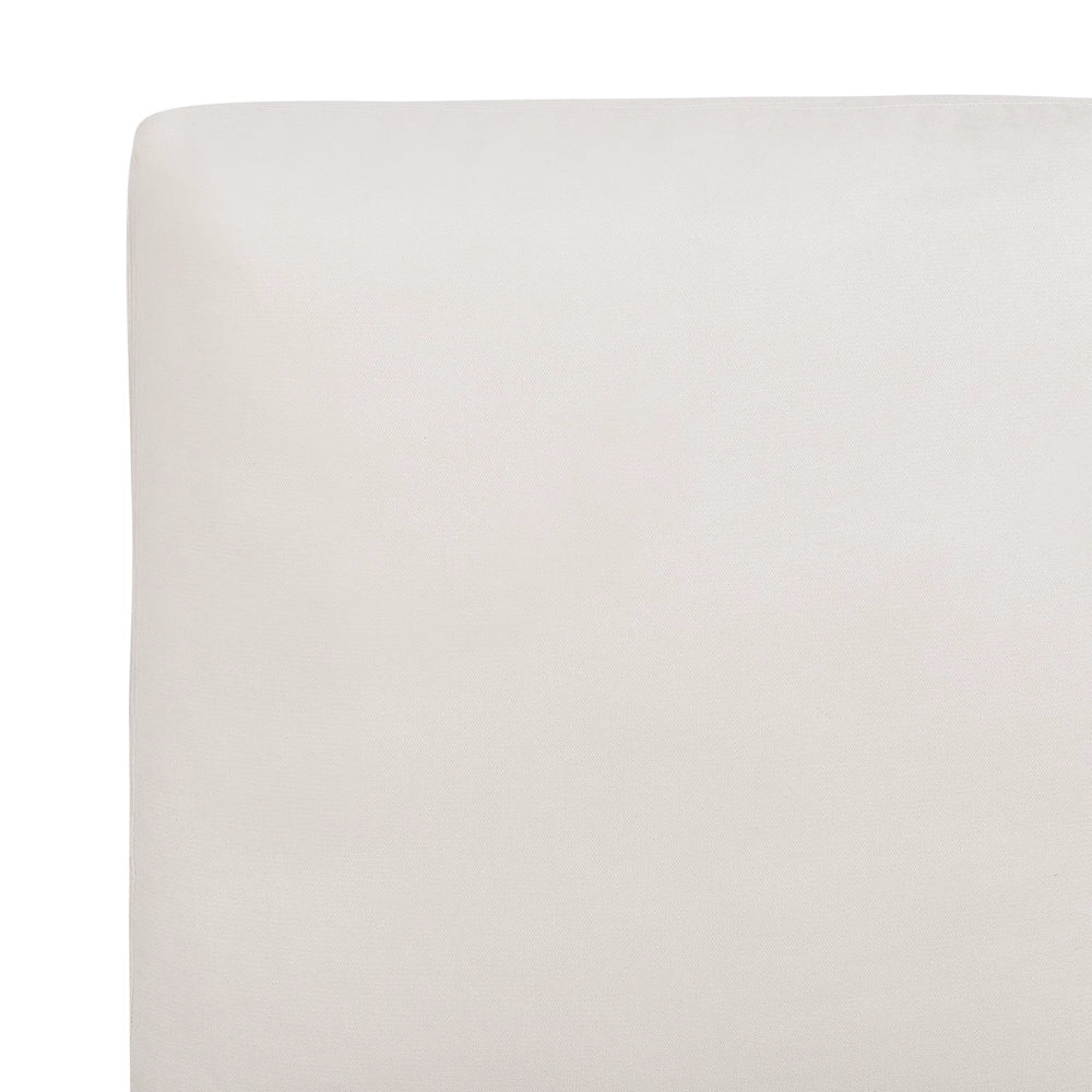 Letto imbottito moderno in ciniglia beige 180 x 200 cm con rete a doghe