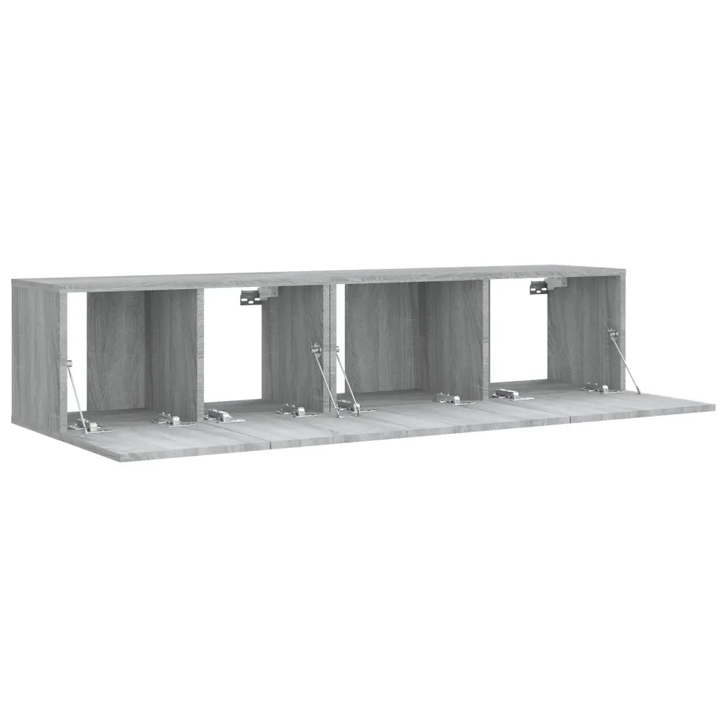 Set Mobili Porta TV 2 pz | Armadietto TV | Mobile Porta TV Grigio Sonoma in Legno Multistrato