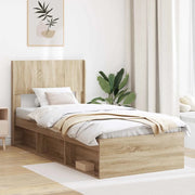 Struttura del letto con stoccaggio e testata Rovere Sonoma 3414269