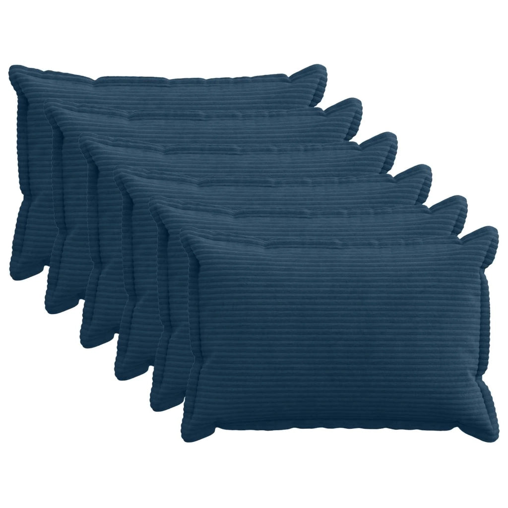 Federa 6 pz HOUTEN Blu navy 50 x 70 cm corduroy 919514