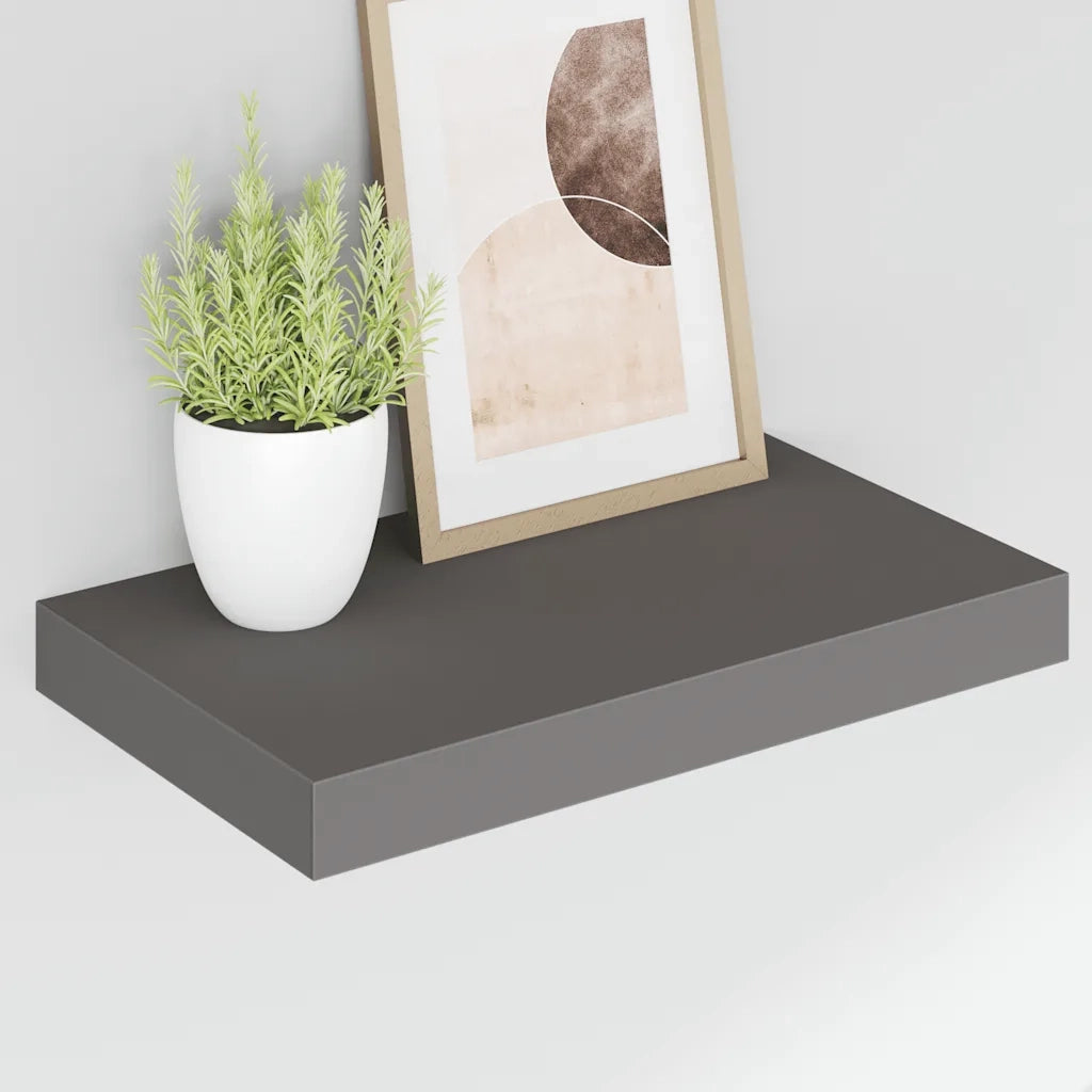 Scaffale a Parete Grigio Lucido 40x23x3,8 cm in MDF cod mxl 33000