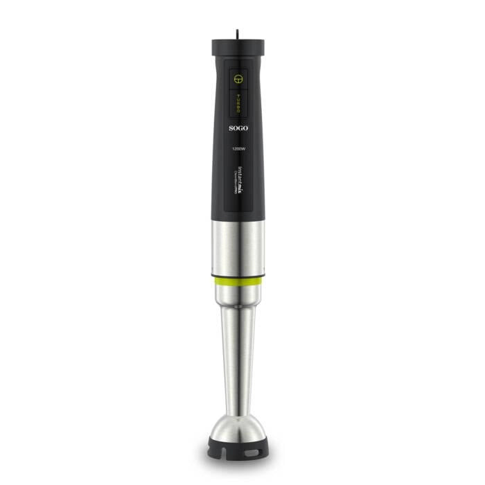 Frullatore ad immersione 1200W con 4 lame titanio, bicchiere 600ml, tritatutto 500ml, velocità variabile - SOGO