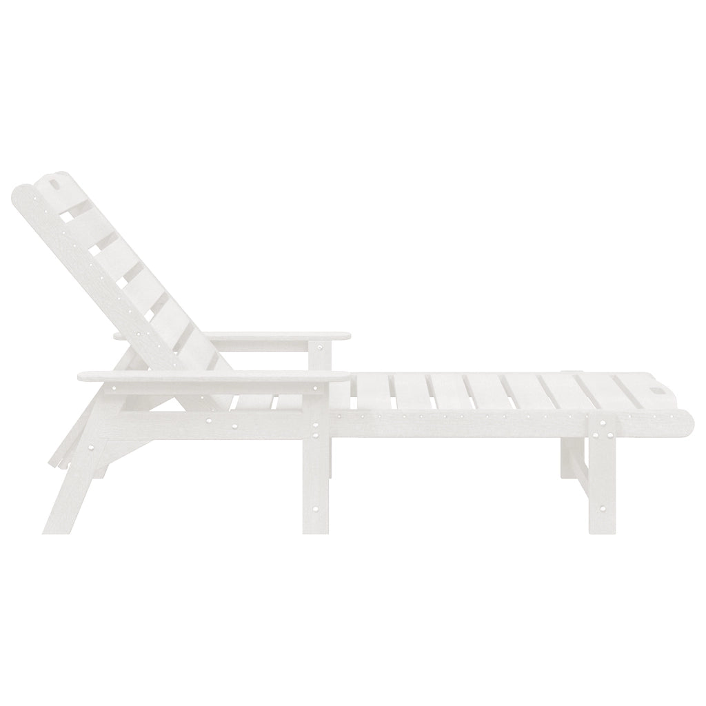 Lettini Prendisole 2 pz Bianco 162x53x98.5 cm HDPE