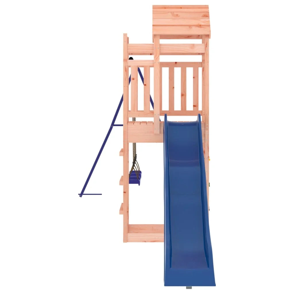 Area giochi all'aperto con altalene scivolo e robuste strutture per arrampicata  attrezzatura da gioco da giardino 492 x 185 x 239 cm legno massello di abete Douglas 02_0004833