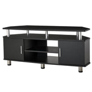 Mobile TV in legno ¨C Xylo ¨C nero, fino 55 pollici, ante e ripiano, 120x40x52cm
