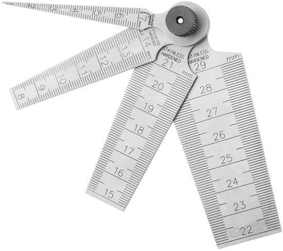 Set di misurazione del diametro dei fori - Acciaio inossidabile - Portata di misura 1-29 mm - Strumento di ispezione dei fori - Spleetmeter - Duraturo e leggero