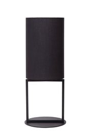 Lampada tavolo nera paralume 50 cm E27 Herman Lucide