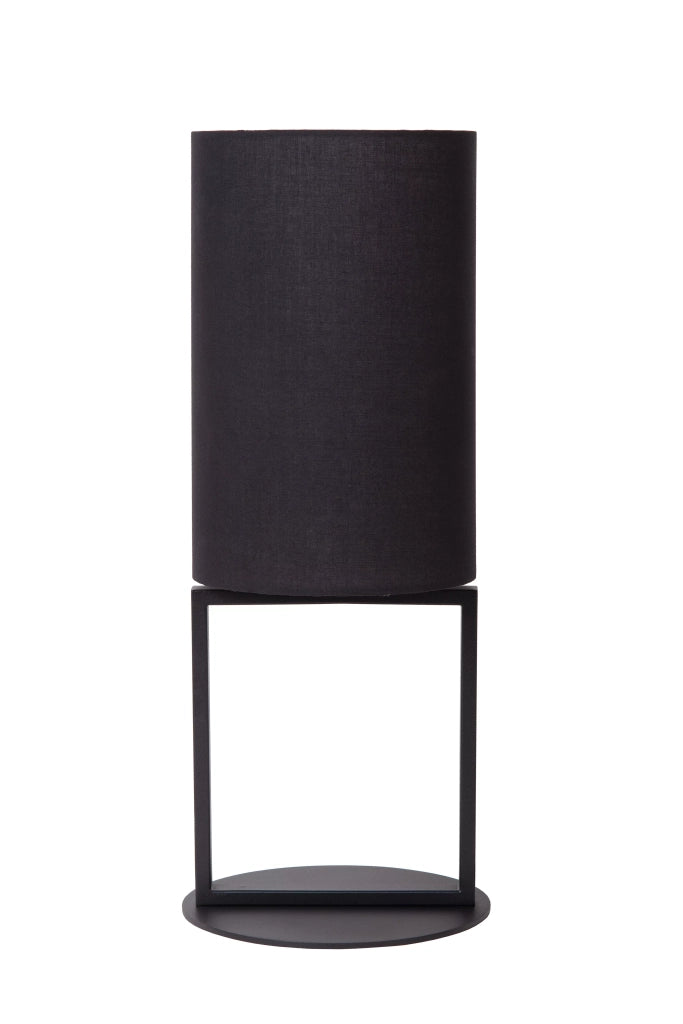 Lampada tavolo nera paralume 50 cm E27 Herman Lucide