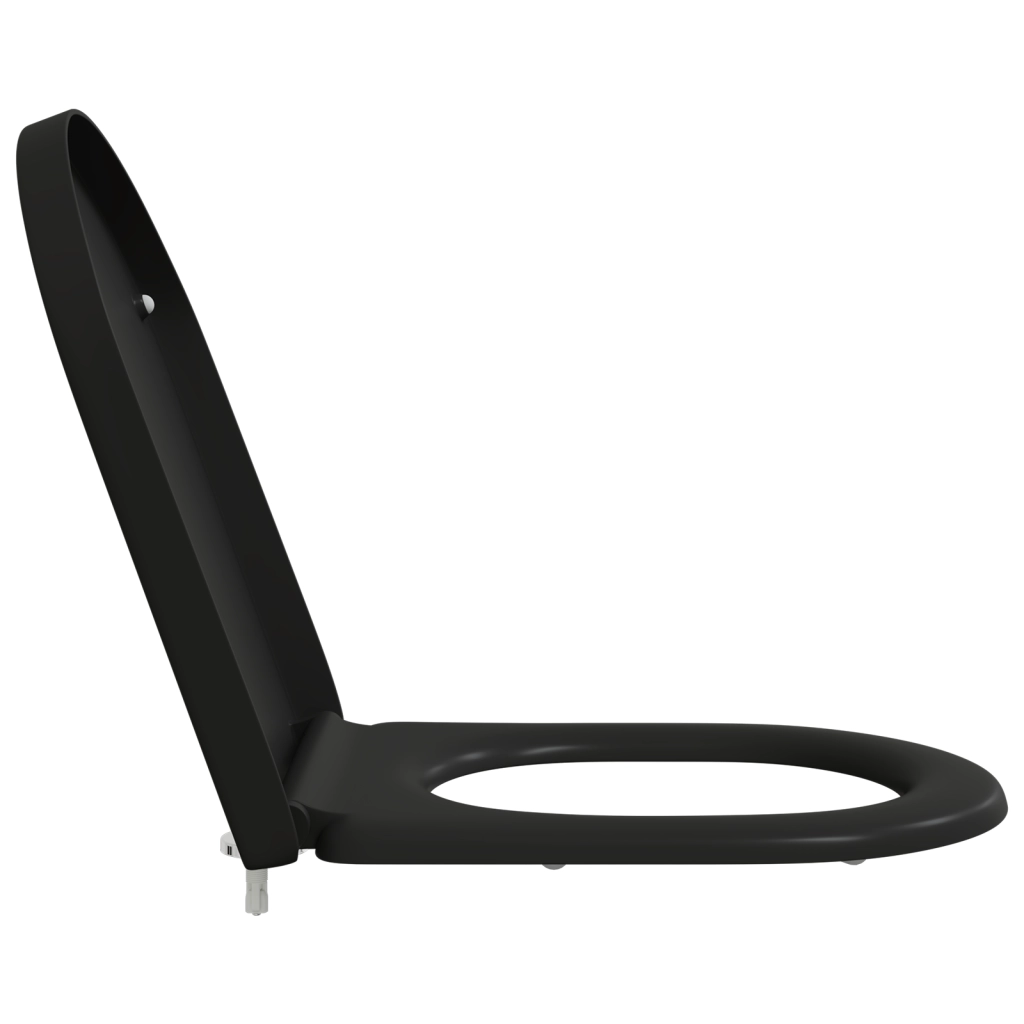 Sedile WC con Rilascio Rapido e Chiusura Morbida Duroplast Nero di