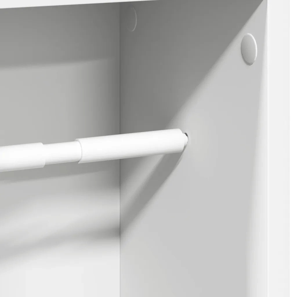 Mobile da Bagno con Portarotolo Bianco 20,5x20x90 cm