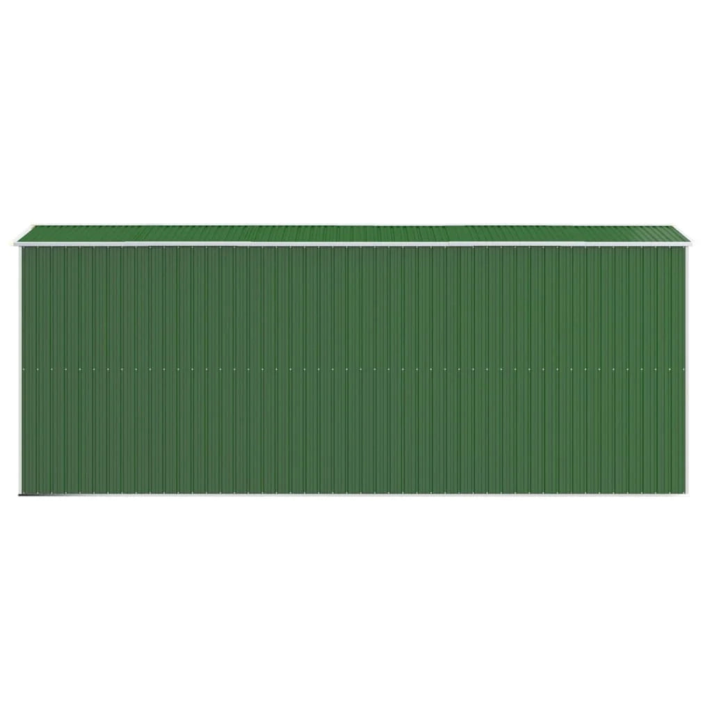 Casetta da giardino cabina ripostiglio casetta da esterno robusta casetta per attrezzi 192 x 523 x 223 cm acciaio zincato verde 02_0022365