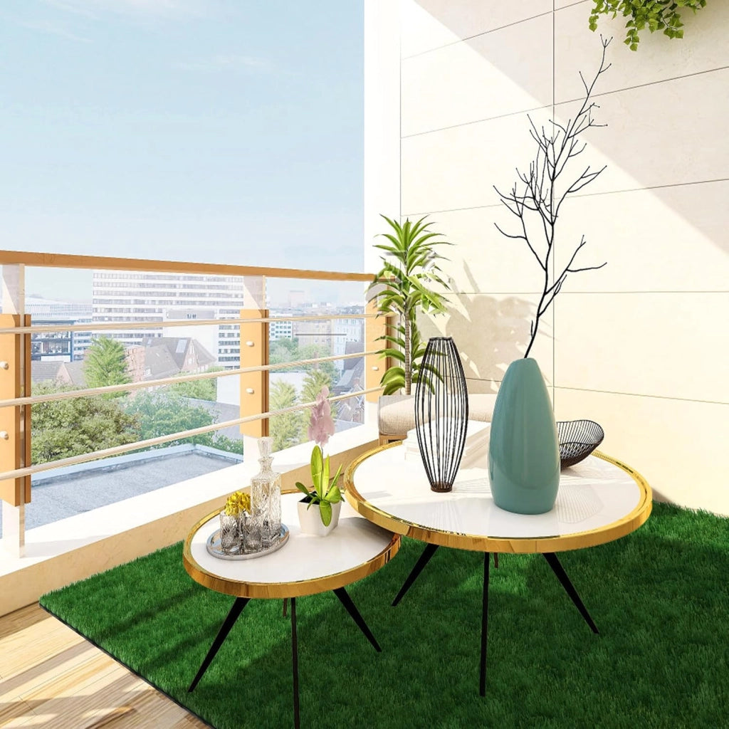 Piastrelle per prato artificiale, 30 x 30 cm, per balconi, terrazze, balcone, resistente alle intemperie, con funzione di drenaggio, in plastica artificiale, set da 55 pezzi