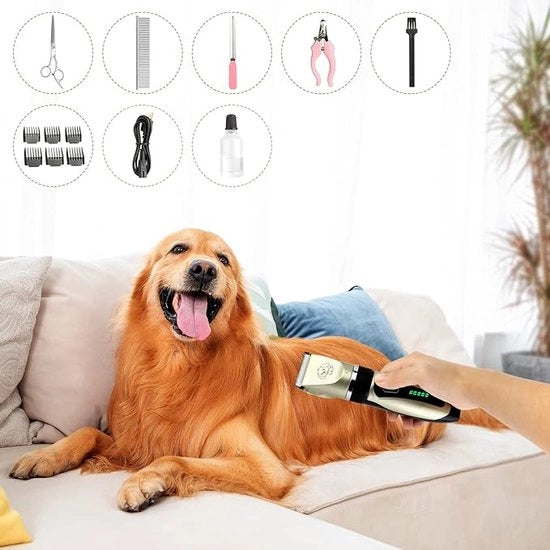 Trimmer per animali - Trasformatore silenzioso per pelo, pannocchiatura per animali, rasoio per pelo, unghie, occhi, orecchie, faccia