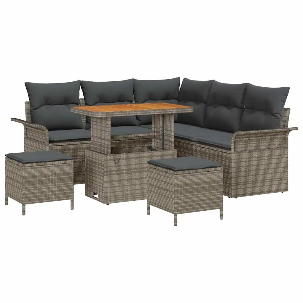 Set Divano da Giardino con cuscino con cuscino 8 pcs Grigio 3364088