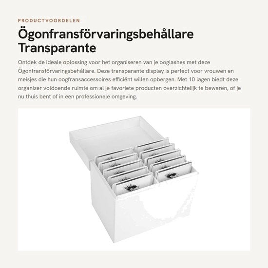 Supporto per contorno occhi 10 strati - Display per contorno occhi trasparente - Strumento di organizzazione - Organizzatore per donne - Accessori per contorno occhi - Pratico e comodo