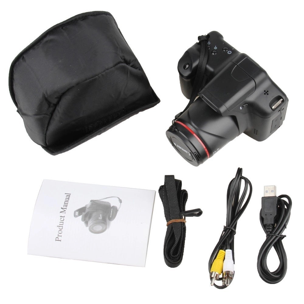 Trade Shop - Fotocamera Reflex Digitale Con Obiettivo Grandangolre Lente Ir Display 12 Mpx -