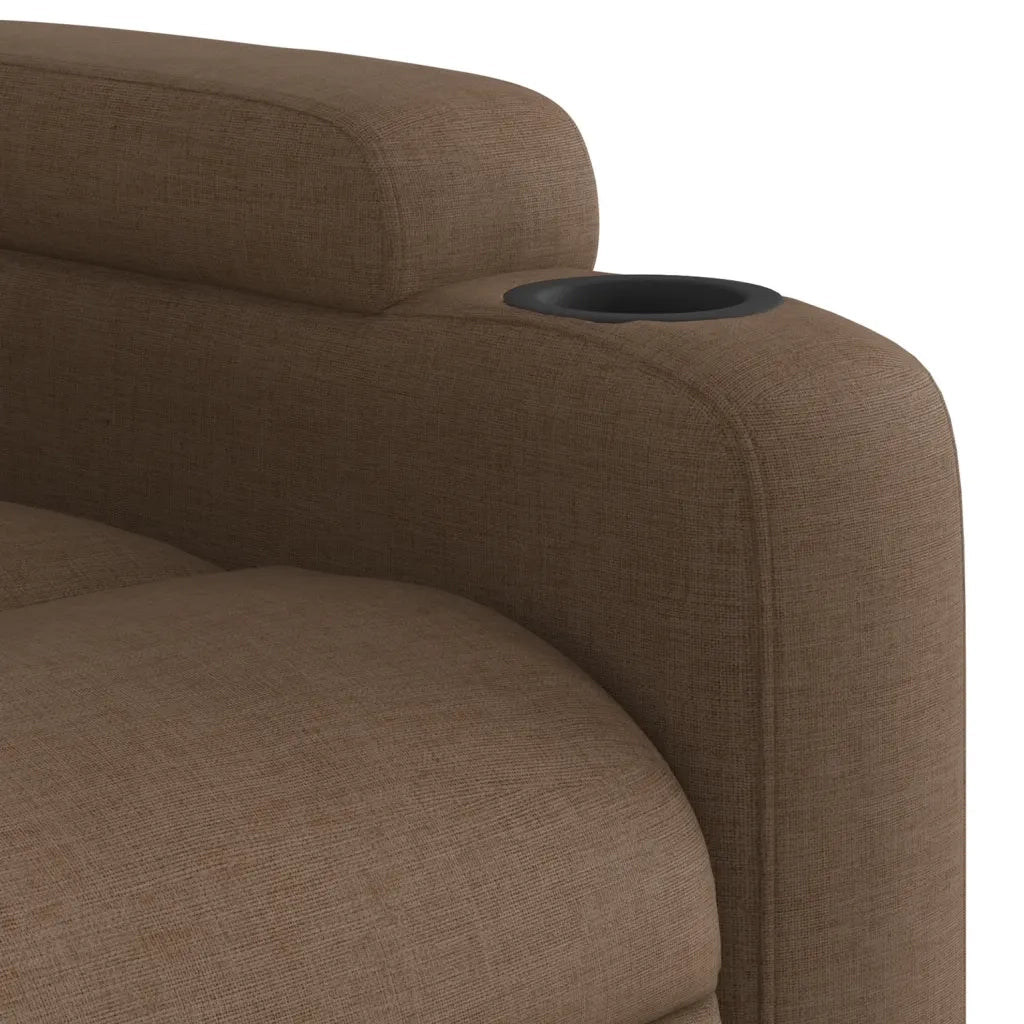 Divano Sedia-Poltrona Reclinabile in Tessuto Marrone 494408