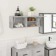 Armadietto da Bagno Grigio Cemento 80x25x30 cm in Truciolato 860079