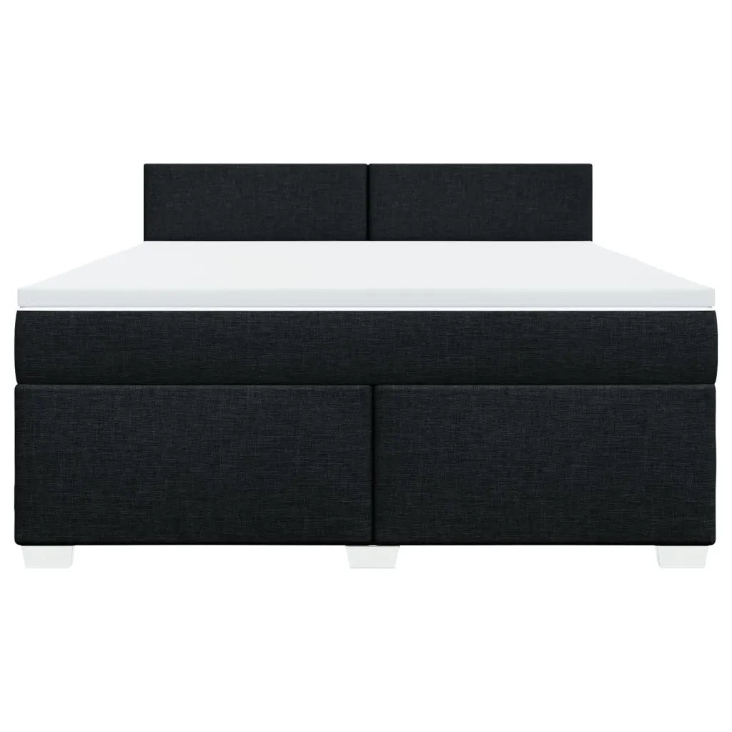 Giroletto a Molle con Materasso Nero 180x200 cm in Tessuto 3285962