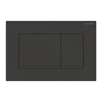 Placca di comando Geberit Sigma30 nero opaco con inserto nero lucido