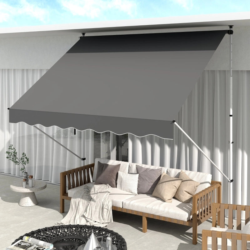 TENDA DA SOLE AUTOPORTANTE 300x150 cm Grigio in poliestere