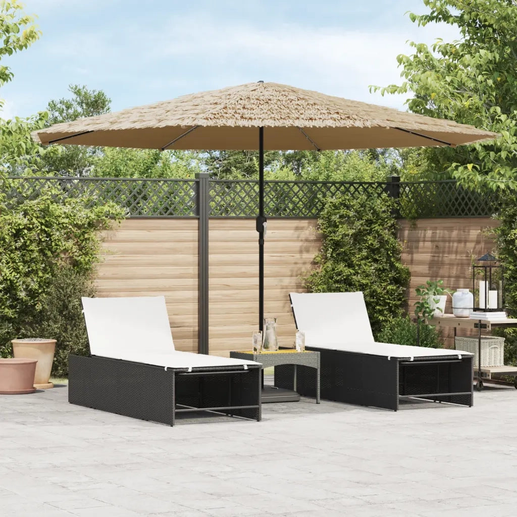 Ombrellone Giardino LED e Palo in Acciaio Marrone 388x388x248cm 4005123