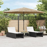 Ombrellone Giardino LED e Palo in Acciaio Marrone 388x388x248cm 4005123
