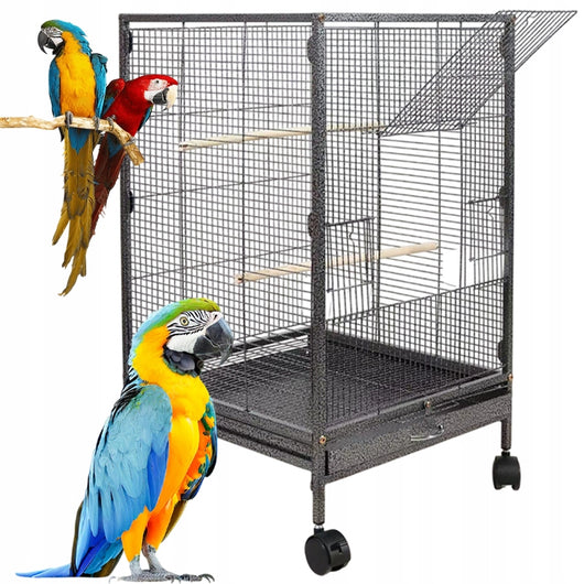 Gabbia metallica per uccelli esotici, voliera per pappagalli e canarini, grande