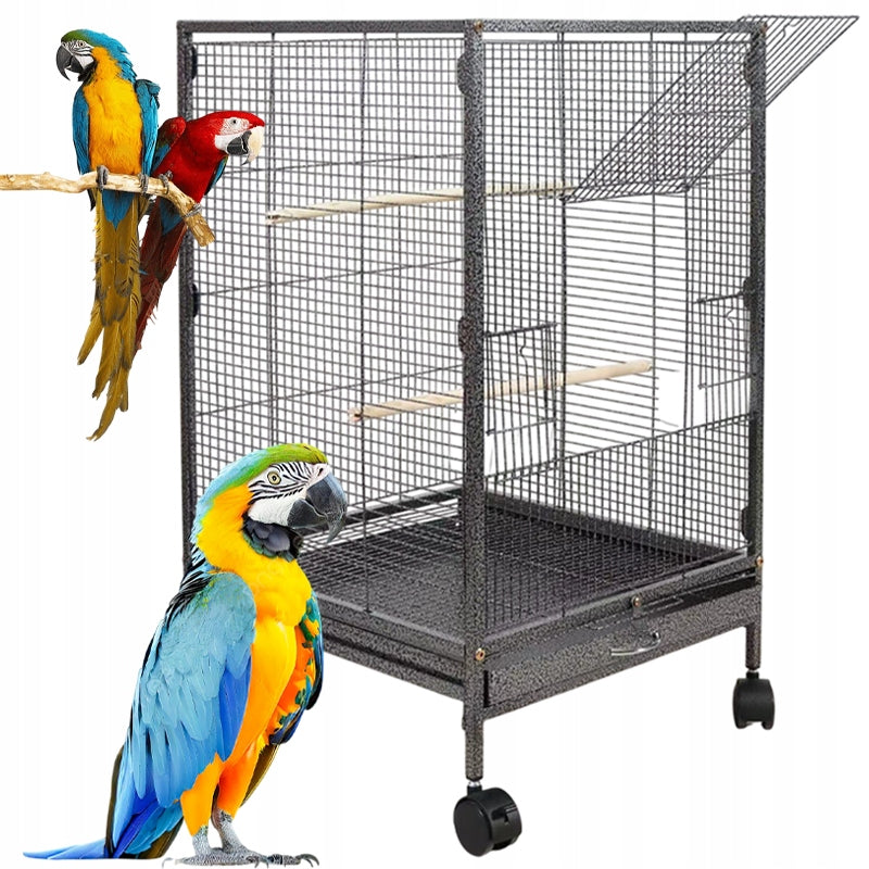 Gabbia metallica per uccelli esotici, voliera per pappagalli e canarini, grande