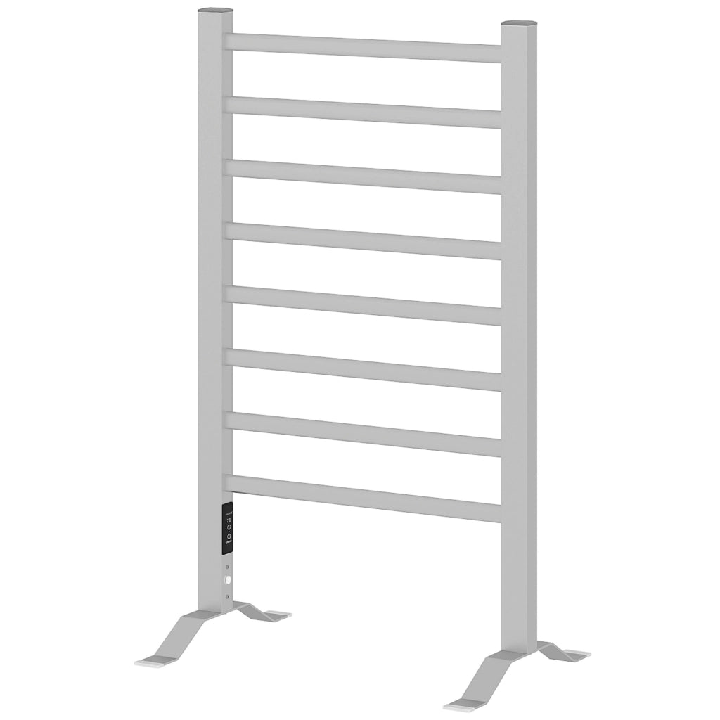 Scaldasalviette Elettrico 150W con Timer ¨C zephmum ¨C Argento 53x35x90 cm