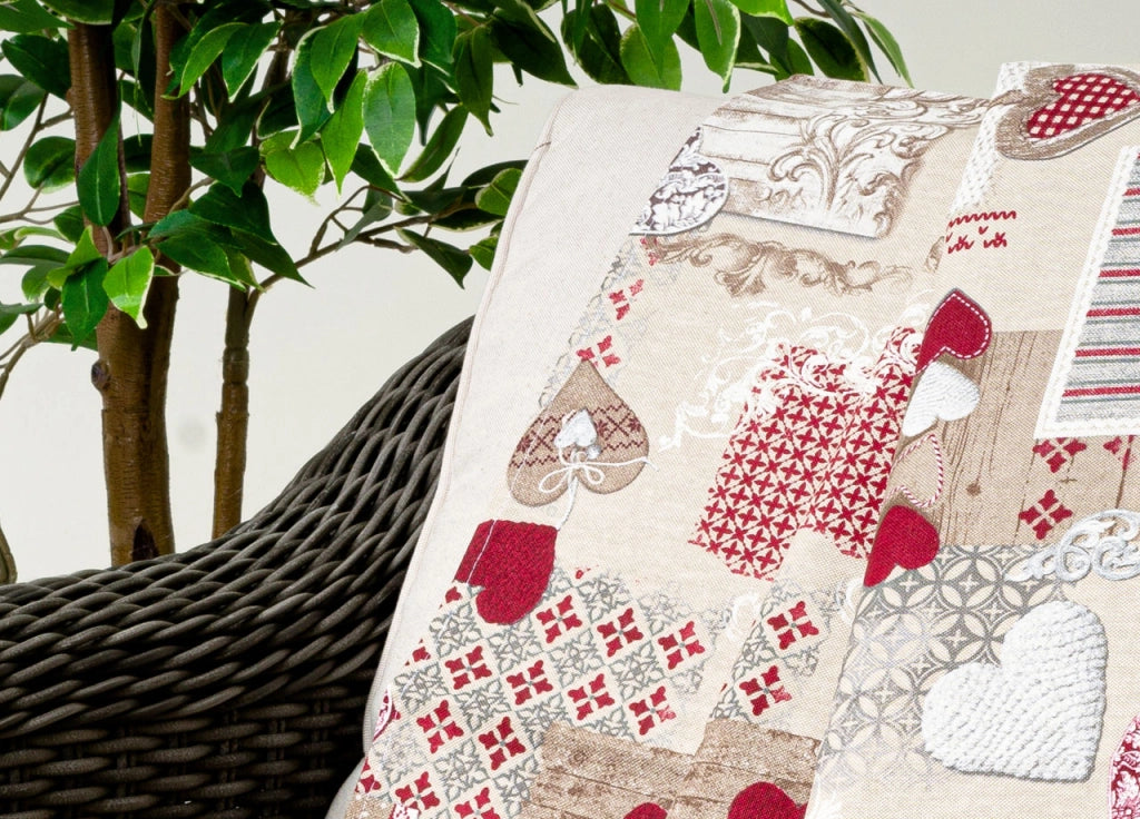Telo Arredo Granfoulard Copritutto Cotone Made Italy Vari Disegni Arredatutto Copriletto Multiuso - 1 Piazza - Margot Rosso