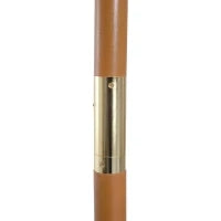 Ombrellone da Giardino 3x2.5 m con Palo in Legno a 8 Stecche, in Bambù, Legno e Poliestere, Bianco