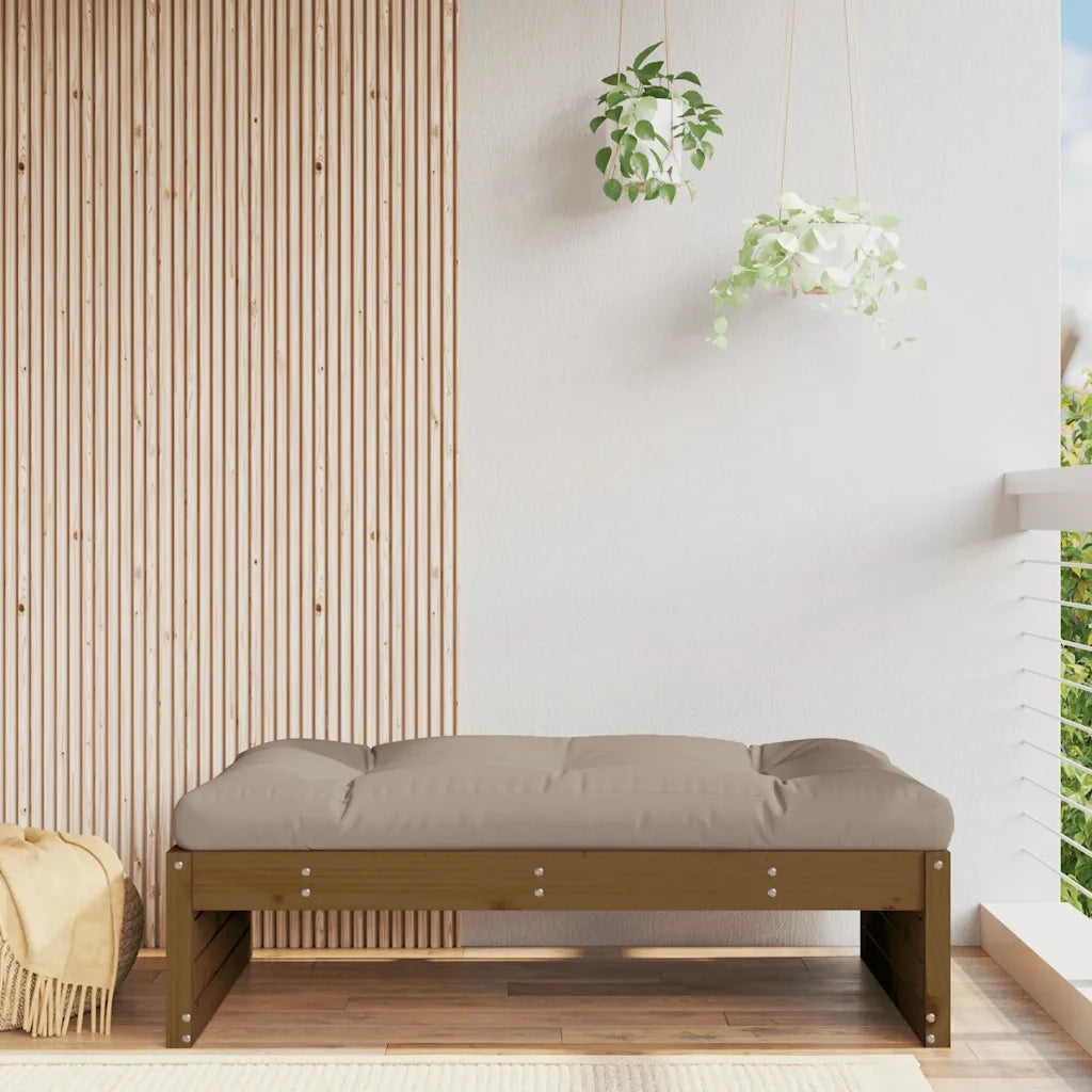 Sedia da giardino-Poggiapiedi Giardino Marrone Ambra 120x80cm Legno Massello Pino 828720