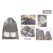 Trade Shop - Set 2 Pz Borsa Sacchi Sacca Porta Scarpe Portascarpe Viaggio Sport 32x43cm 58086 -