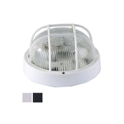 Plafoniera Pl Tonda Nera Griglia Syntesy 00543