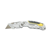 Coltello pieghevole professionale con lama in acciaio SK5 da 19 mm e corpo in alluminio Crownman per impieghi gravosi.