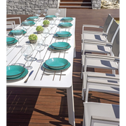 Tavolo Porto Ercole Allungabile 200/300 X 102 Cm - Allungo Centrale - Bianco Moia