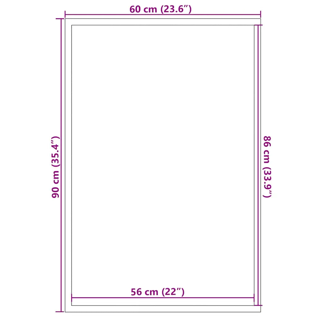 vidaXL Zerbino Grigio 60x90 cm