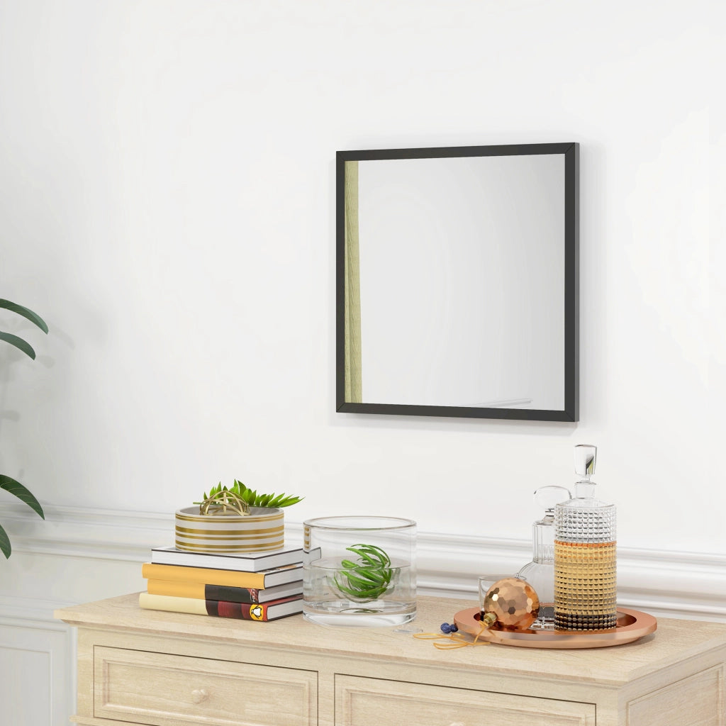 Specchio da parete quadrato ¨C Xylo ¨C legno nero 50x50 cm