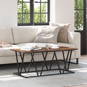 Tavolino da caffÃ¨ in rovere affumicato 100x50x40 cm in legno ingegnerizzato e metallo