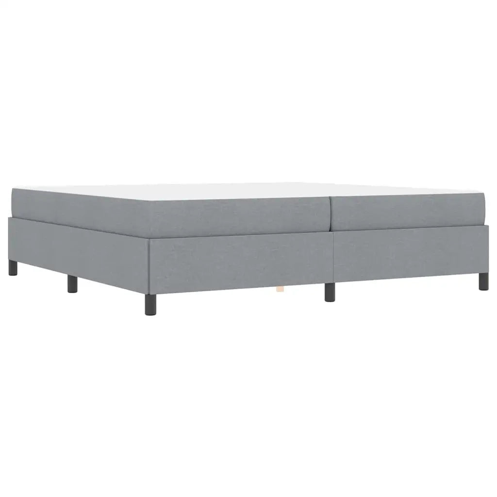 vidaXL Letto a molle Grigio chiaro e nero 200 x 200 cm